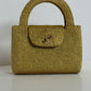 Chanel RARE 1998 Gold Silk Woven Mini Kelly