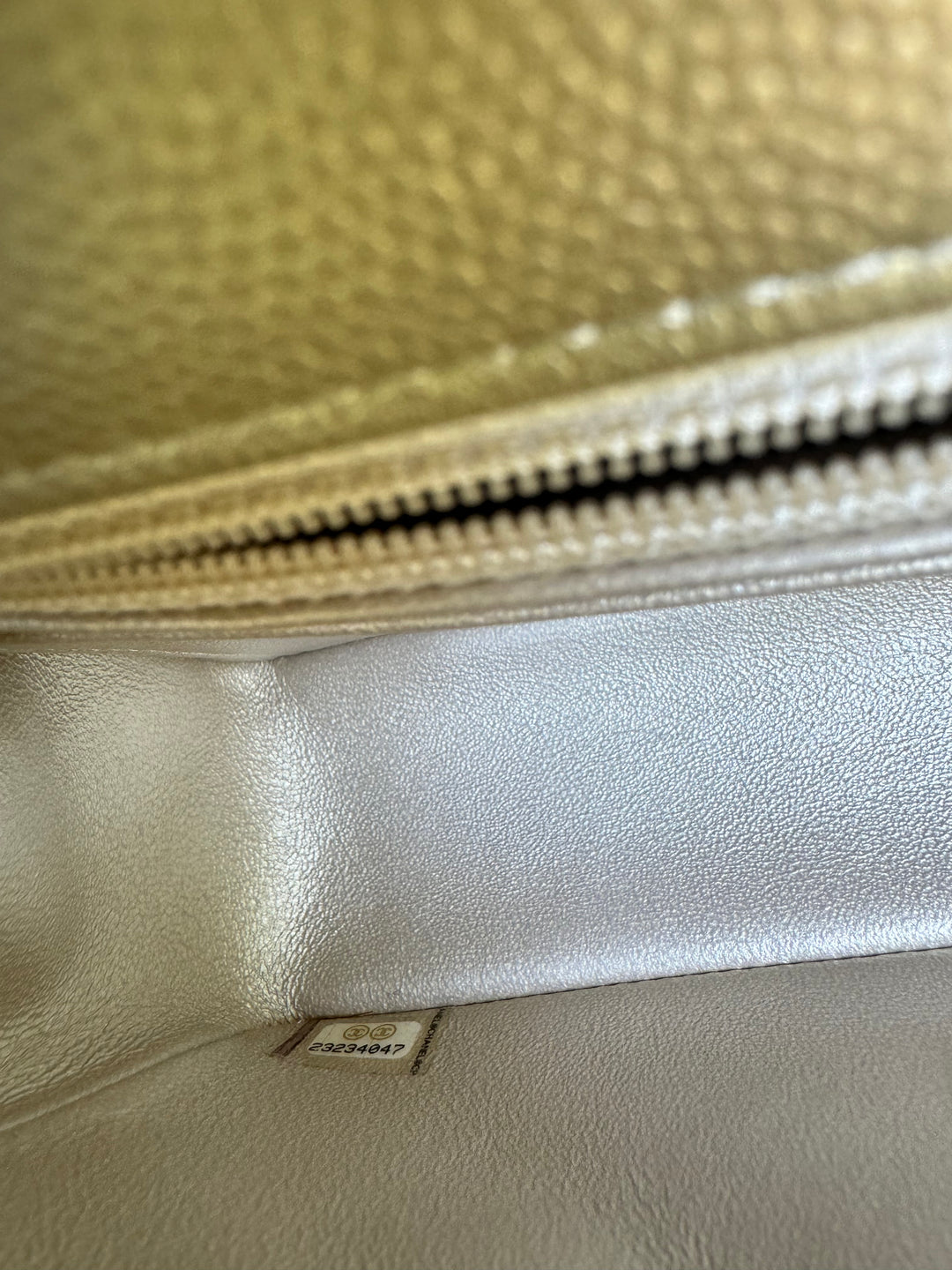 Chanel Gold Metallic Caviar Mini Flap Bag