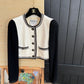 Chanel 1995 Black & White Cropped Jacket