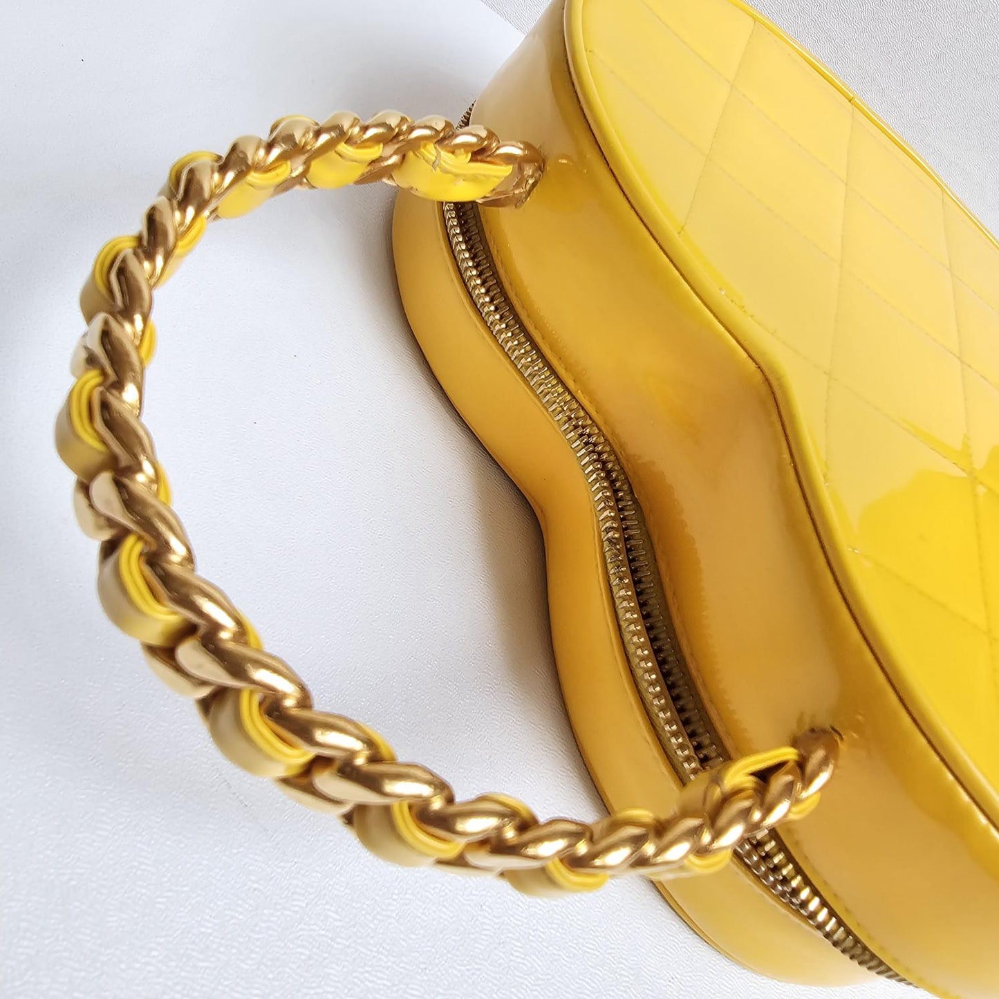 Chanel 1995 CC Yellow Heart Vanity Bag