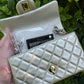 Chanel Gold Metallic Caviar Mini Flap Bag