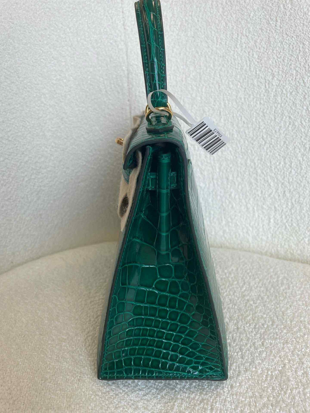 Hermes 2019 Emerald Green Shiny Alligator Kelly 25 Sellier