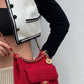 Chanel Small Red Wool Tweed Hobo