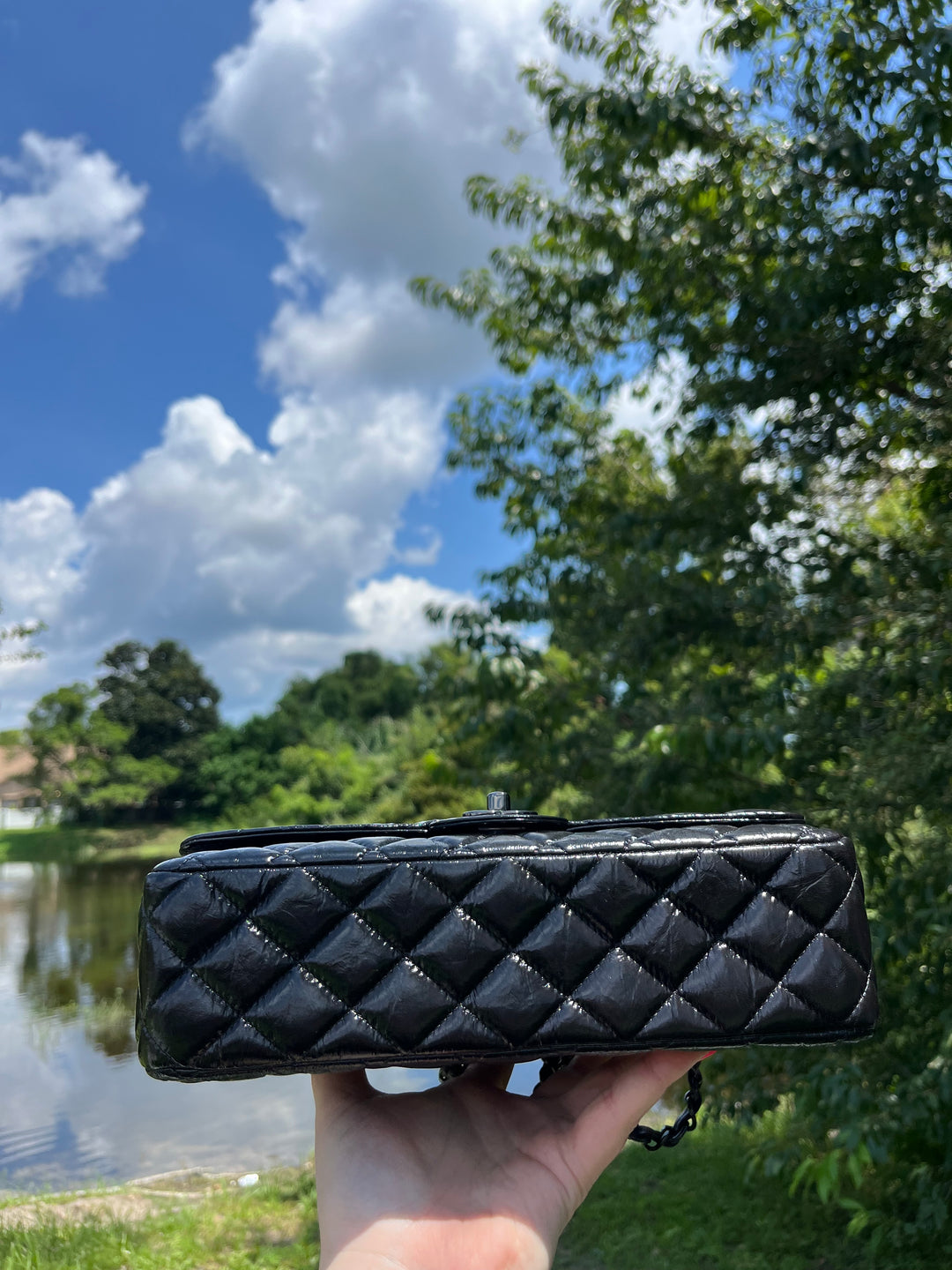 Chanel SO BLACK Medium Calfskin Double Flap Bag