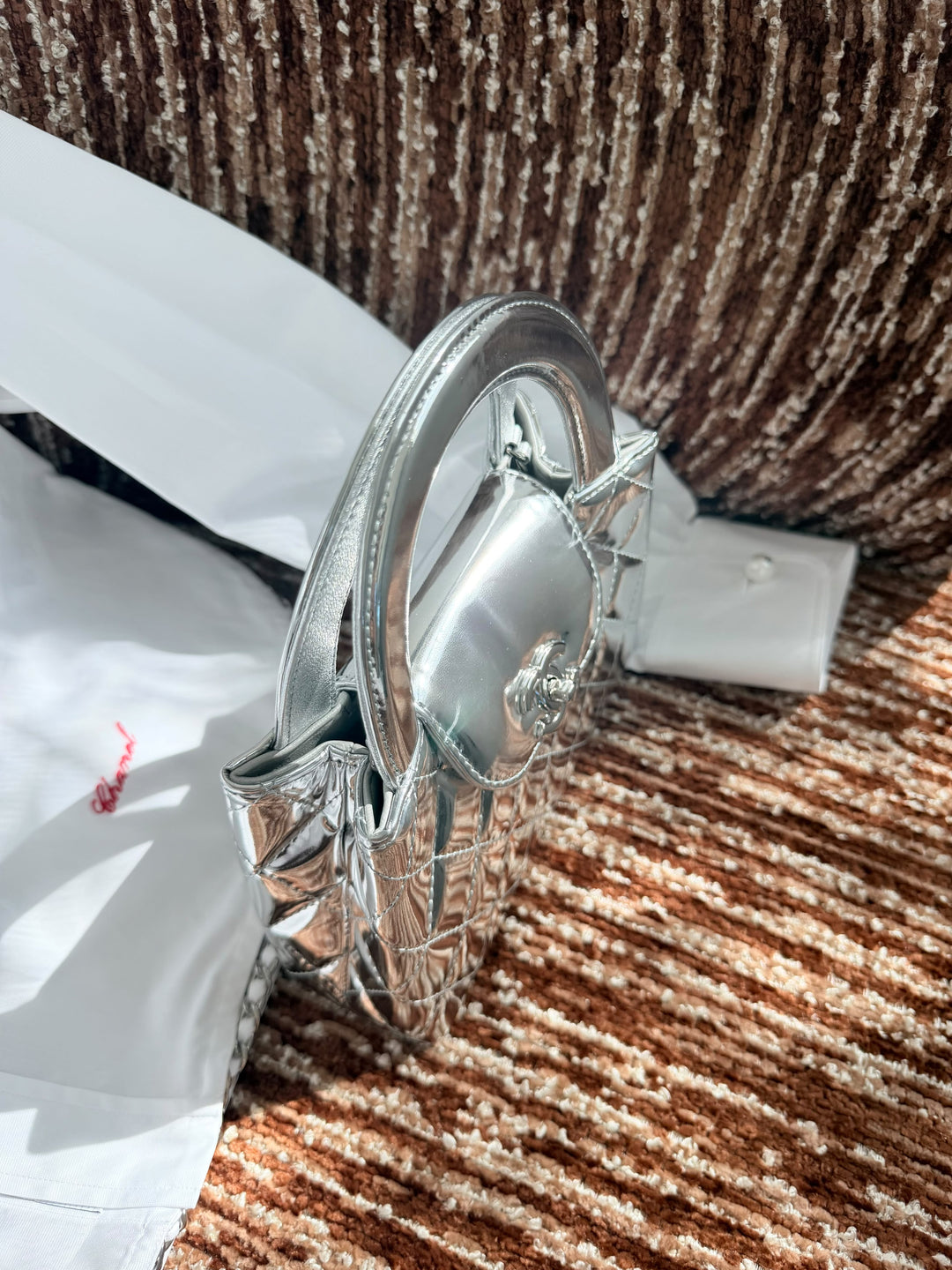 Chanel Nano Kelly Shopper Silver Mirror Calfskin Silver Tone Hardware 2026