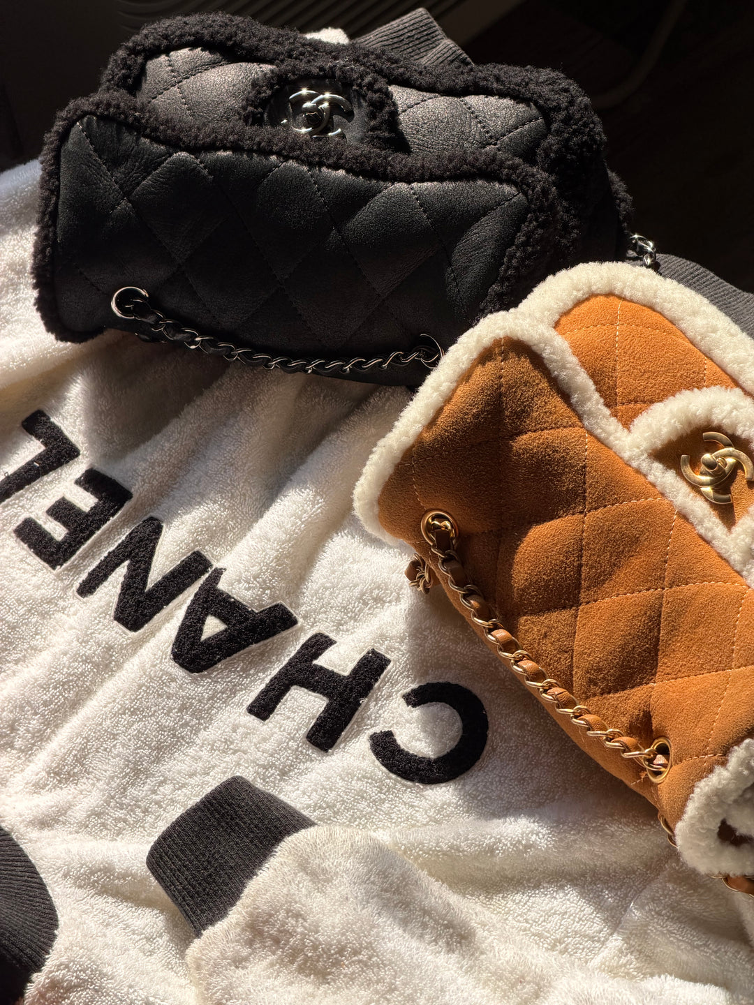 Chanel 1992 Runway Terrycloth Ivory Sweater