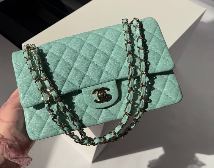 Chanel 19C Tiffany Medium Caviar Double Flap Bag