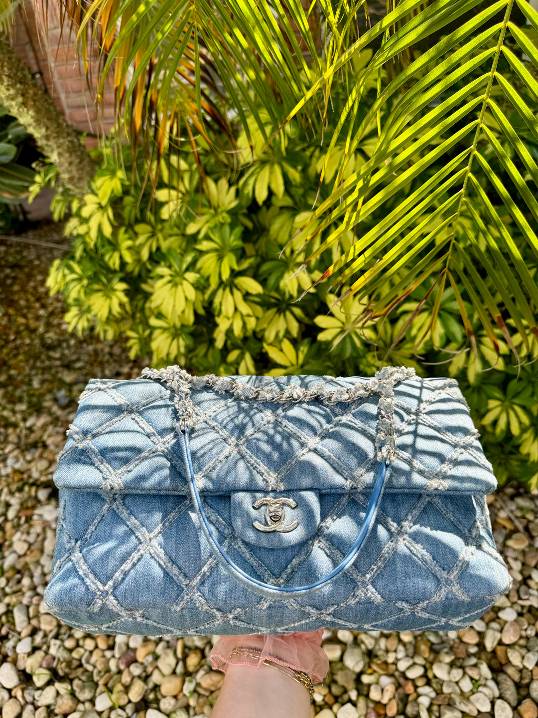 Chanel Jumbo Denim Patchwork Flap Bag