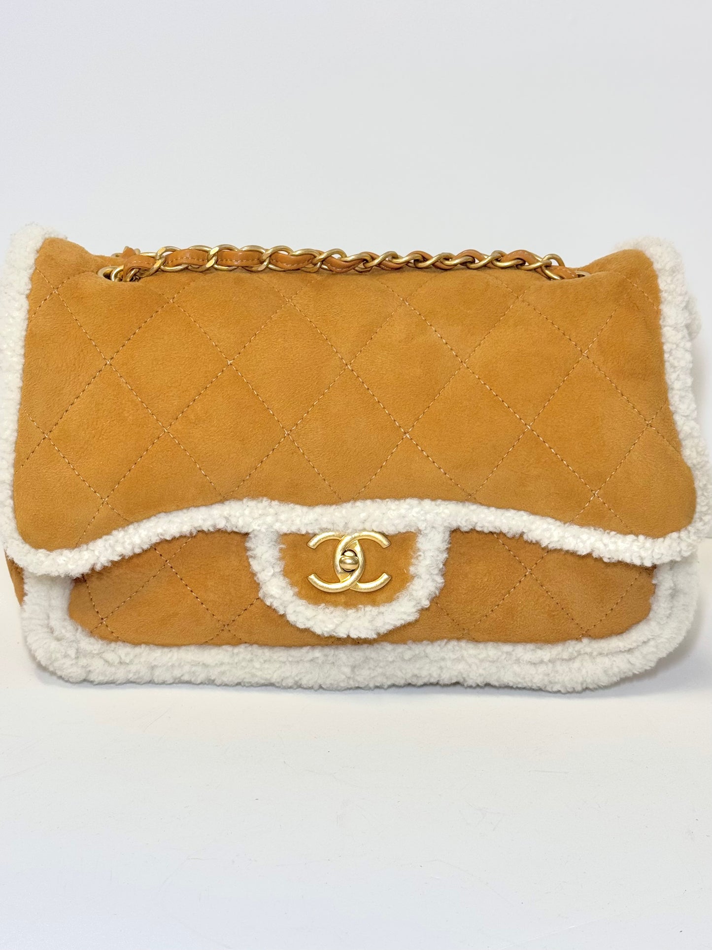 Chanel Large Shearling Coco Neige Flap Bag