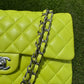 Chanel 21S Yellow Neon Lambskin Medium Flap Bag