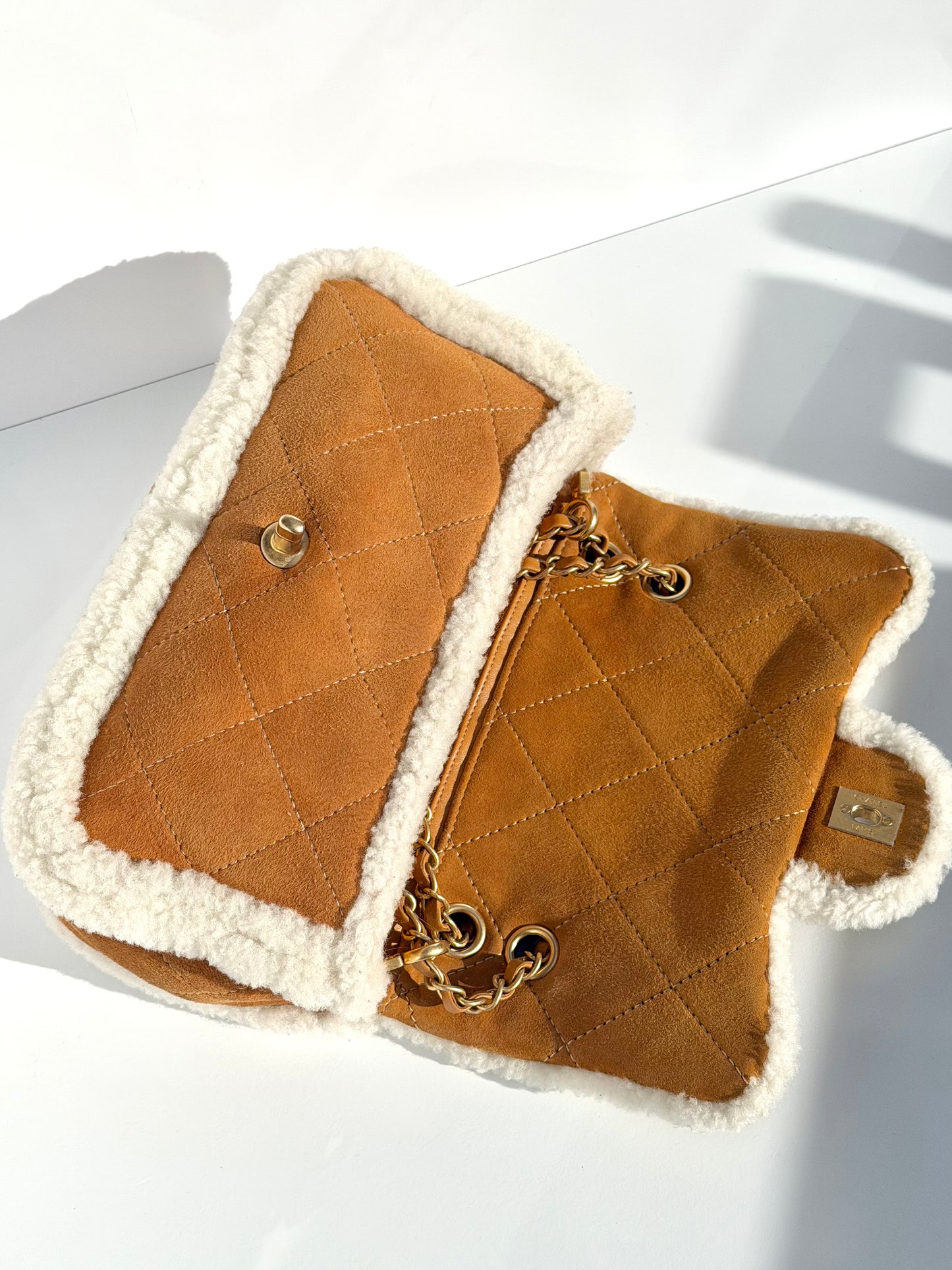 Chanel Medium Shearling Coco Neige Flap