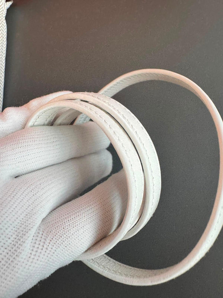 Hermès Mini Kelly Picnic Wicker New White Palladium Hardware 2020