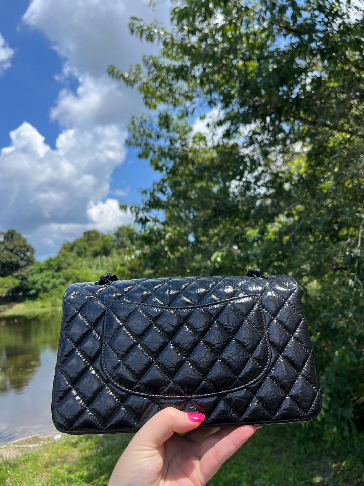 Chanel SO BLACK Medium Calfskin Double Flap Bag