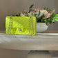 Chanel 21S Yellow Neon Lambskin Medium Flap Bag