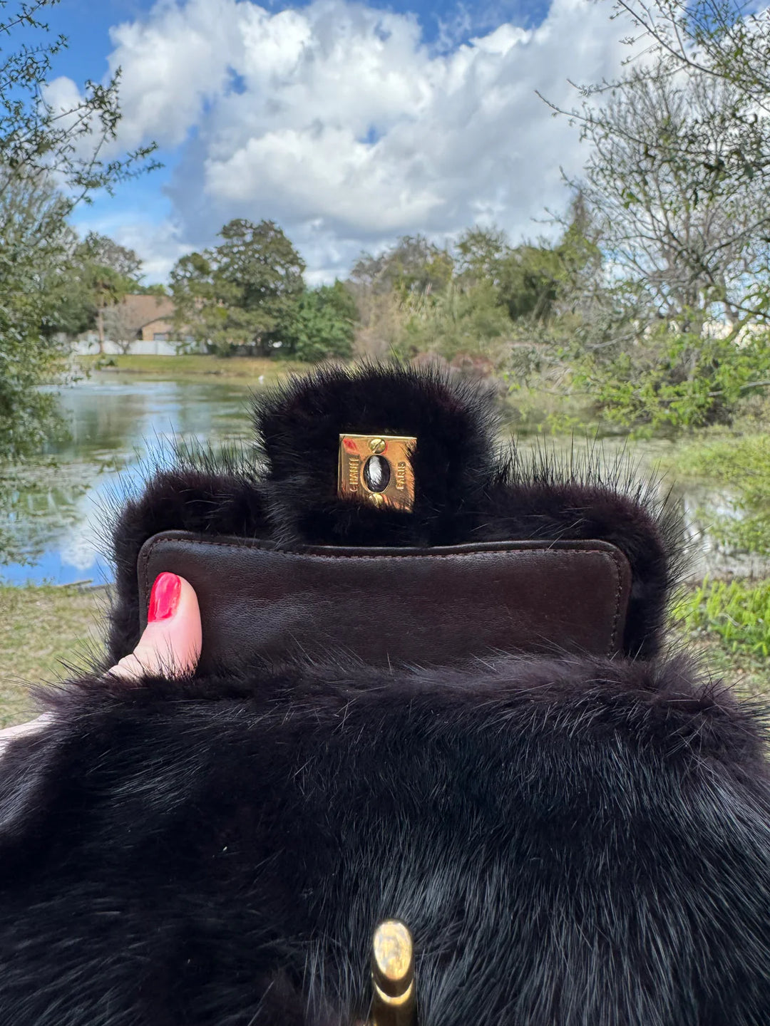 Chanel Vintage RARE Mink Kelly Parent & Child Set