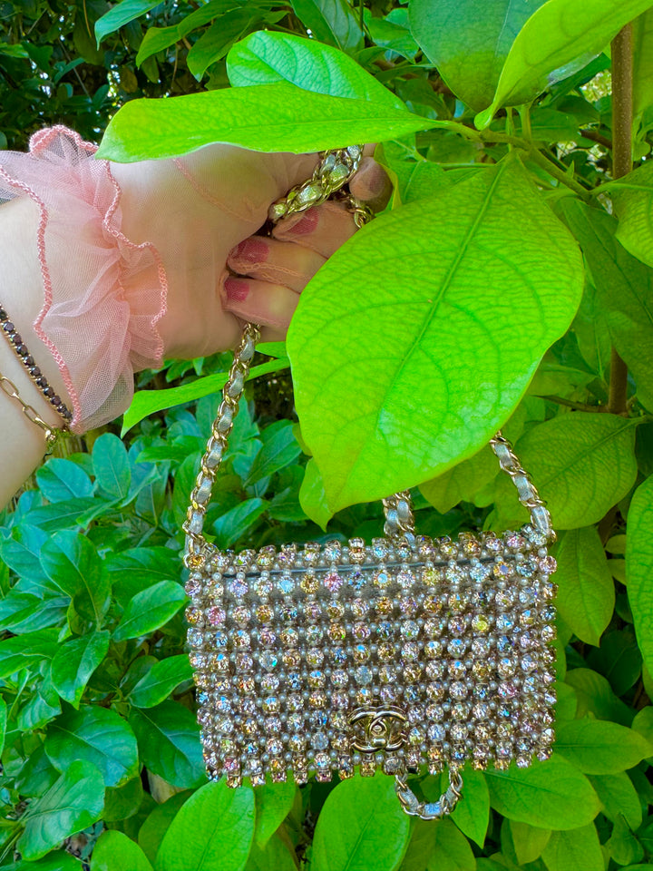 Chanel Multicolor Strass Pearl Mini Evening Bag