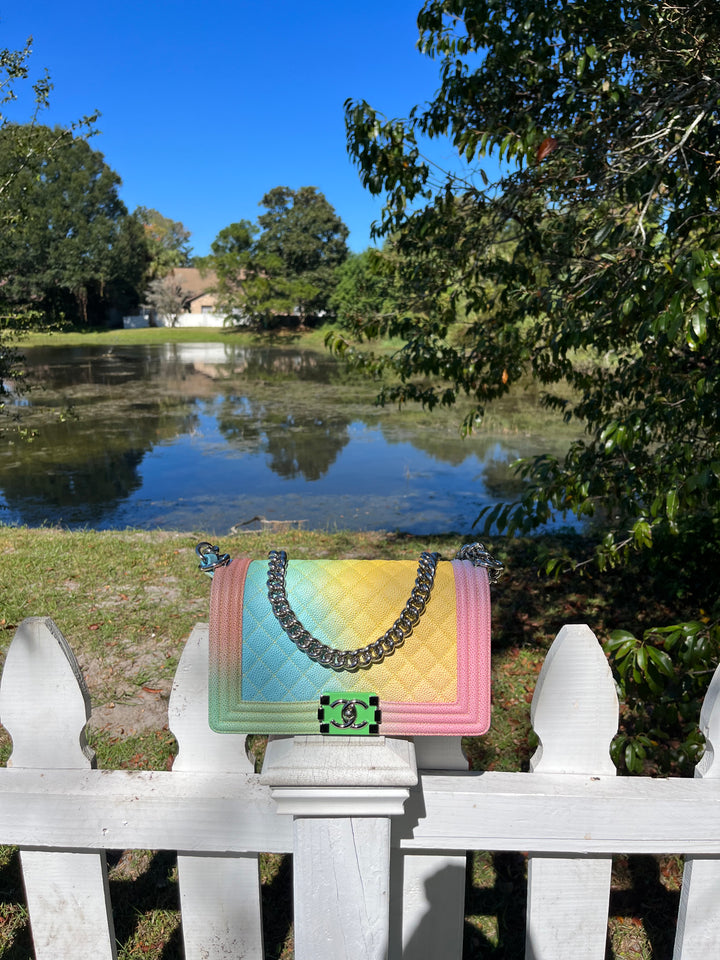 Chanel Rainbow Caviar Medium Boy Bag