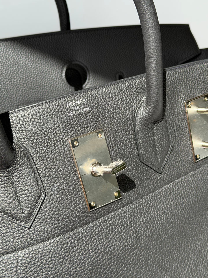 Hermès HAC 50 Black Togo Palladium Hardware 2022