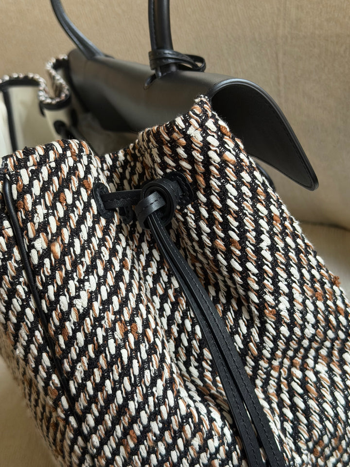 Chanel XXL Shopping Tote Black Calfskin and Multi Tweed Gold Hardware 2026