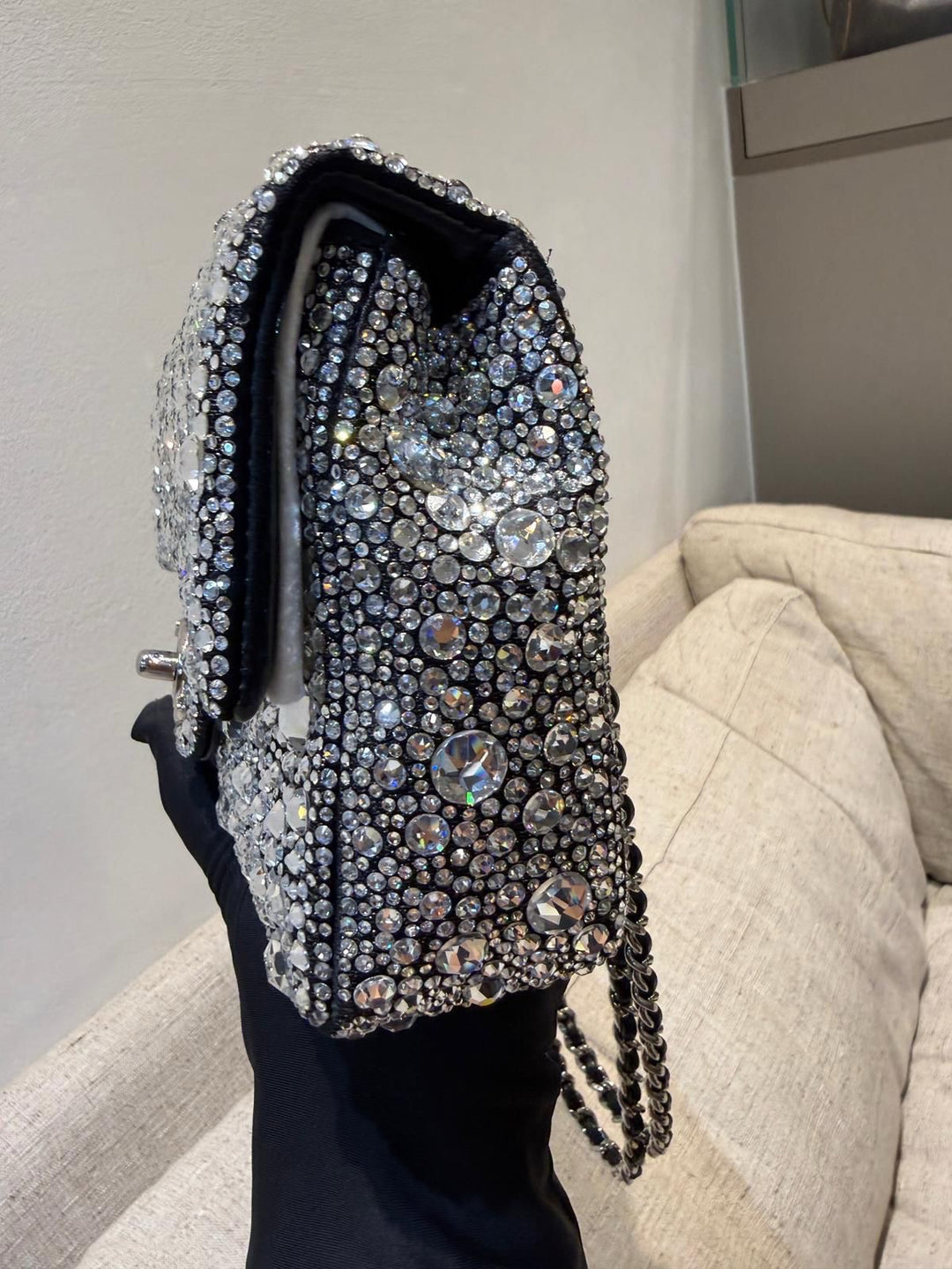 Chanel 2023 Crystal Embellished Mini Flap