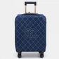 Chanel 20C Blue Quilted Denim & Leather Trolly