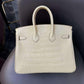 Hermes Matte Crocodile Vanille Birkin 25 GHW