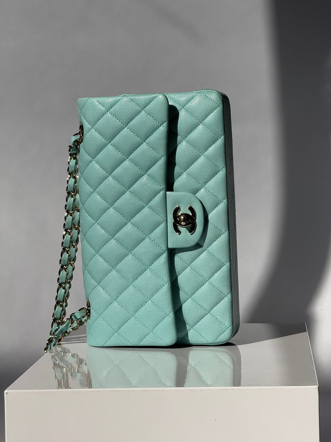 Chanel 19C Tiffany Medium Caviar Double Flap Bag