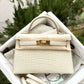 Hermes Mini Sellier Beton Matte Alligator Kelly 20