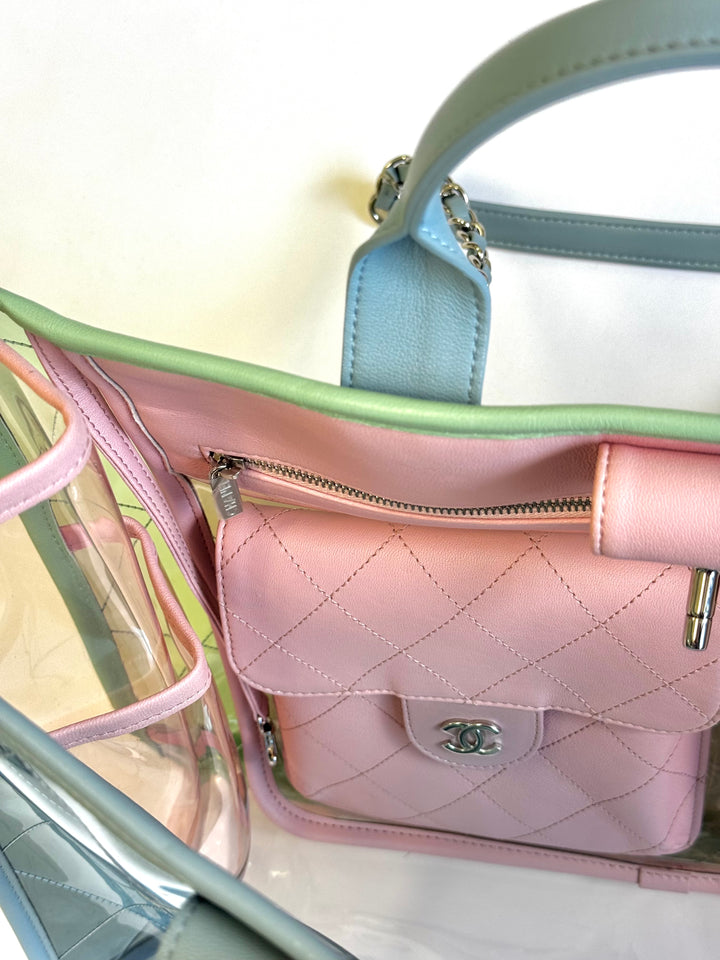 Chanel Coco Splash Lambskin PVC Shopping Tote