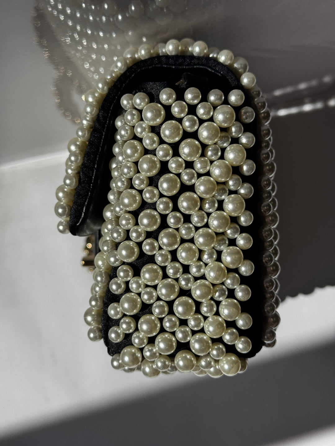 Chanel 19S Pearl Embellished Mini Rectangular Flap Bag