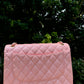 Chanel 19S Pink Iridescent Jumbo Caviar Double Flap Bag