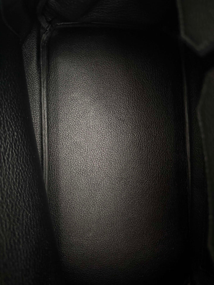 Hermès Birkin 35 Black Brushed Silver Hardware 2015