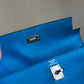 Hermes Bleu Frida Chèvre Kelly 25 Sellier