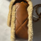 Chanel 24K Brown Shearling Medium Flap Bag