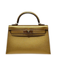 Hermes Mini Sellier Gold Metallic Chevre Dore Kelly 20