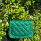 Chanel 18S Emerald Green Mini Square Caviar Flap Bag