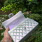 Chanel 21K Small Calfskin Pearl Iridescent Double Flap