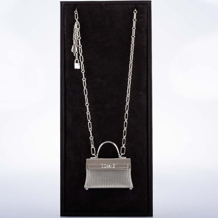 Hermes 2025 Hermès Kelly Sac Bijou Chaine in Sterling Silver Bag