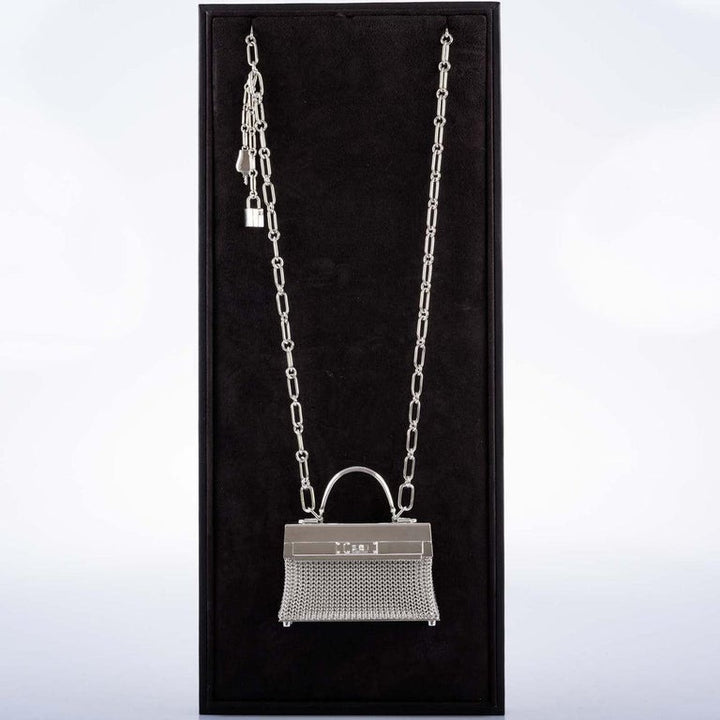 Hermes 2025 Hermès Kelly Sac Bijou Chaine in Sterling Silver Bag