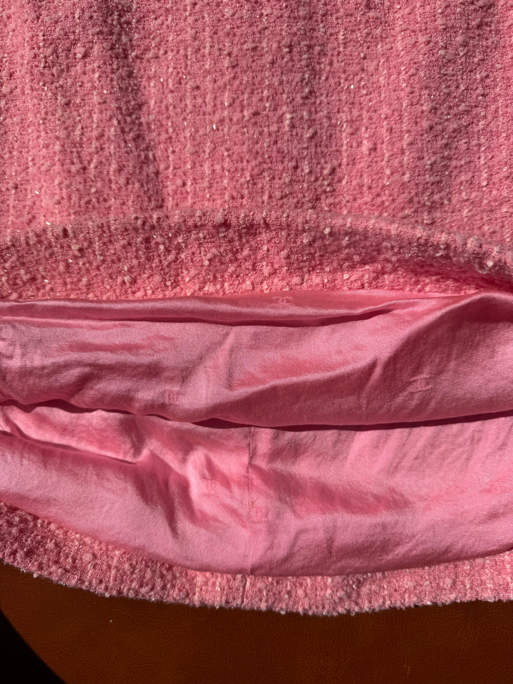 Chanel 1995 Spring “Barbie” Pink Tweed Skirt Suit