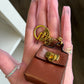 Salvatore Ferragamo Vintage Gancini Wooden Bucket Bag + Coin Pouch