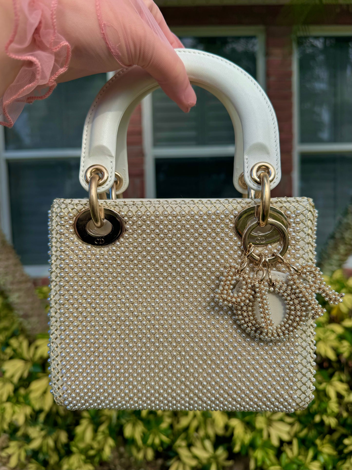 2022 Pearl Lady Dior Mini Top Handle