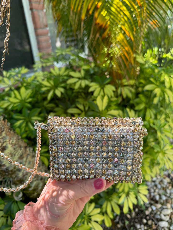 Chanel Multicolor Strass Pearl Mini Evening Bag