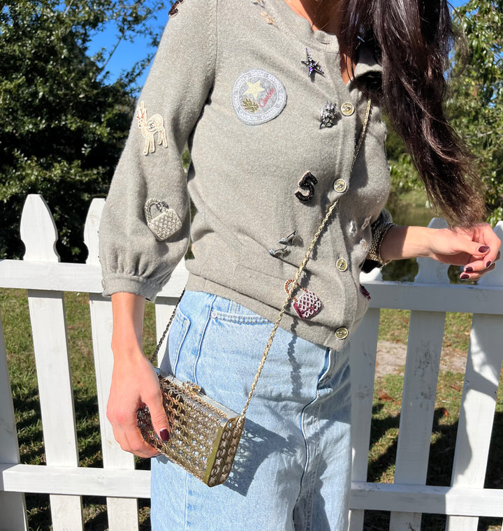 Chanel CC Moucharabieh Minaudiere Bag