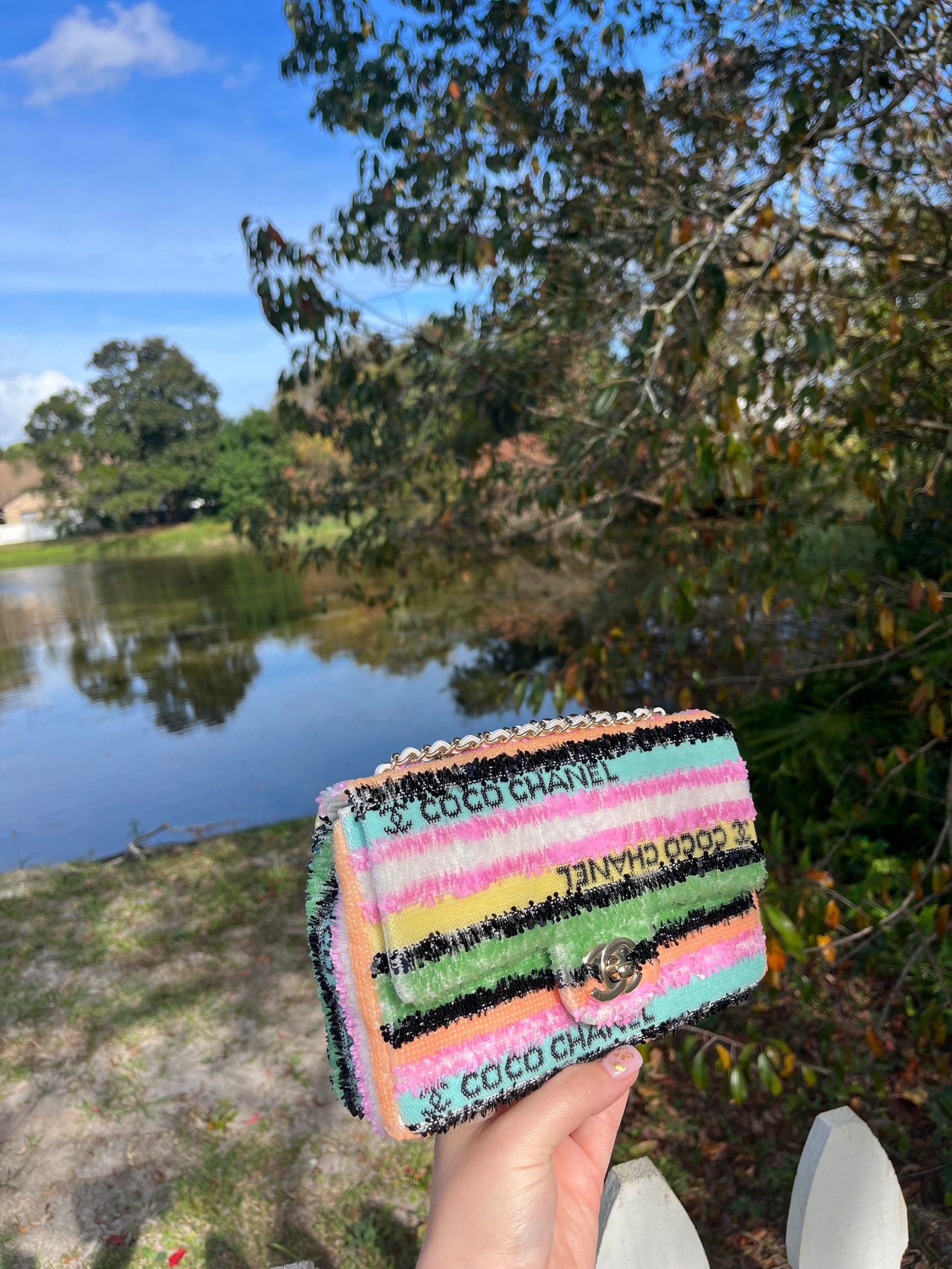 Mini Flap Bag Chanel Rainbow Mini CHANEL Bags Used Chanel Rainbow