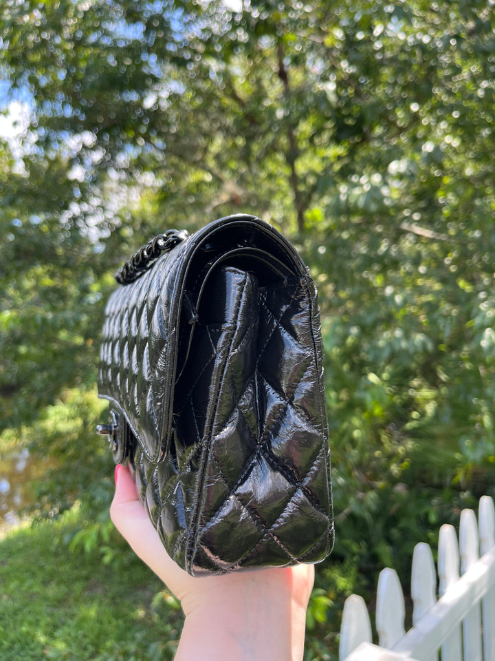 Chanel SO BLACK Medium Calfskin Double Flap Bag