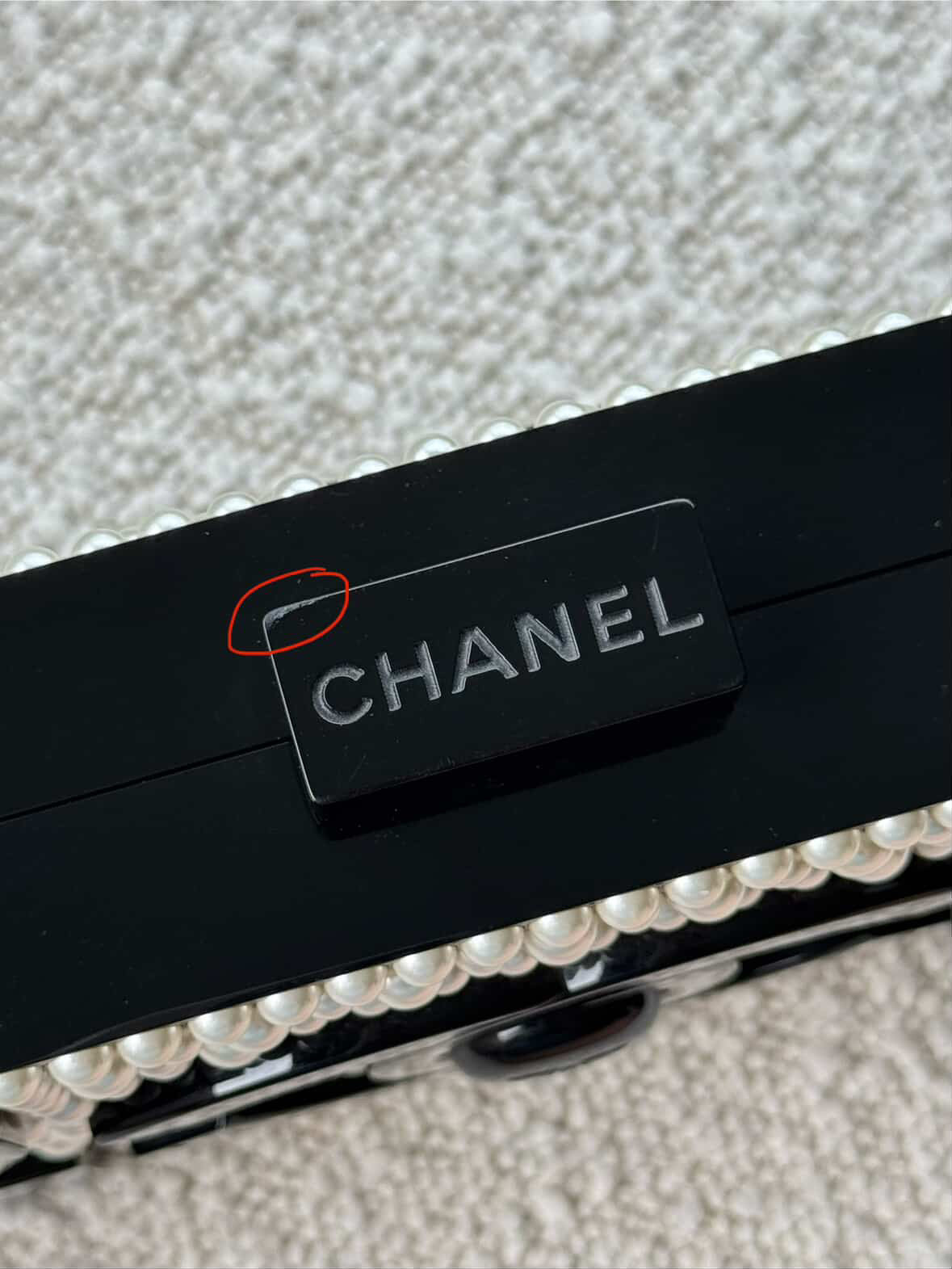 Chanel Pearl Plexiglass Lego Minaudiere