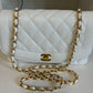 Chanel Snow White 24K Medium Caviar Diana Flap Bag