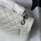 Chanel 22S Snow White Medium Caviar Double Flap Bag