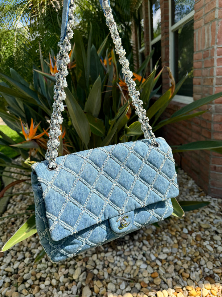 Chanel Jumbo Denim Patchwork Flap Bag